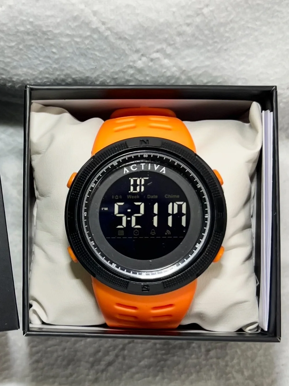 NEW! Activa Orange and Black Silicone Sport Watch
